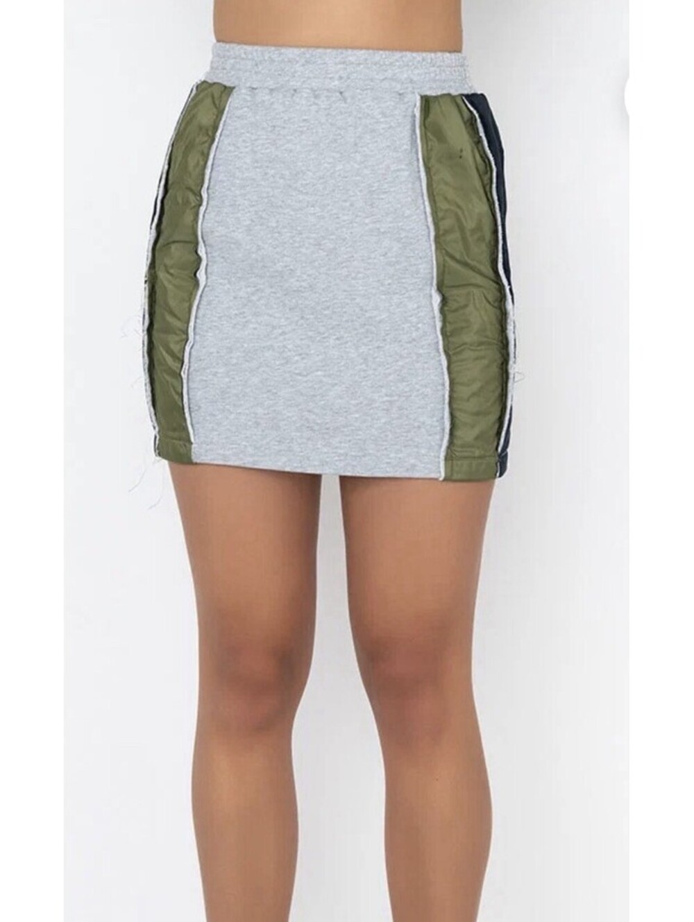 Akira Mini Skirt Medium Gray Green Blue Athletic Casual
